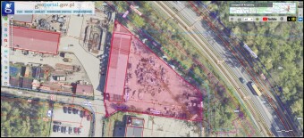 Wapienica, tereny przemysłowe, działka z mediami widok geoportal.gov. Biuro Nieruchomości Bielsko-Biała.